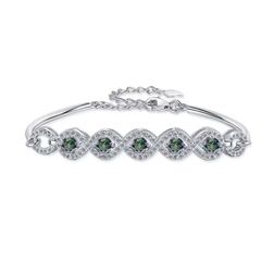 Vòng Tay ESME ESSL022C Kim Cương Đá Moissanite Bạc 925 Xi Kim 5 lớp