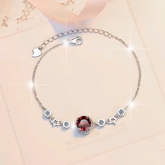 Vòng Tay ESME ESSL016C Kim Cương Đá Moissanite Bạc 925 Xi Kim 5 lớp