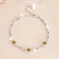 Vòng Tay ESME ESSL023C Kim Cương Đá Moissanite Bạc 925 Xi Kim 5 lớp