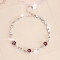 Vòng Tay ESME ESSL023C Kim Cương Đá Moissanite Bạc 925 Xi Kim 5 lớp