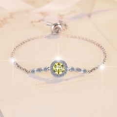 Vòng Tay ESME ESSL008C Kim Cương Đá Moissanite Bạc 925 Xi Kim 5 lớp