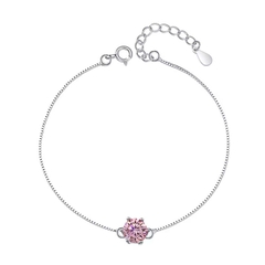 Vòng Tay ESME ESSL004C Kim Cương Đá Moissanite Bạc 925 Xi Kim 5 lớp