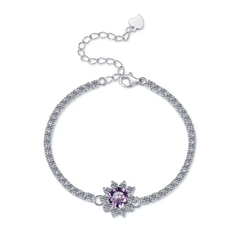 Vòng Tay ESME ESSL005C Kim Cương Đá Moissanite Bạc 925 Xi Kim 5 lớp