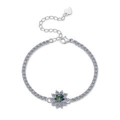 Vòng Tay ESME ESSL005C Kim Cương Đá Moissanite Bạc 925 Xi Kim 5 lớp