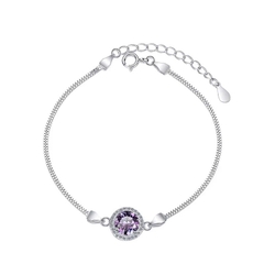 Vòng Tay ESME ESSL002C Kim Cương Đá Moissanite Bạc 925 Xi Kim 5 lớp