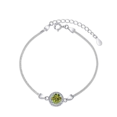 Vòng Tay ESME ESSL002C Kim Cương Đá Moissanite Bạc 925 Xi Kim 5 lớp