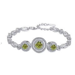 Vòng Tay ESME ESSL015C Kim Cương Đá Moissanite Bạc 925 Xi Kim 5 lớp