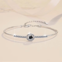 Vòng Tay ESME ESSL014C Kim Cương Đá Moissanite Bạc 925 Xi Kim 5 lớp