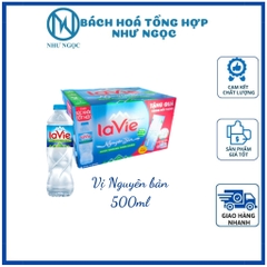 [Tặng Muỗng Đũa Inox] Nước Khoáng Thiên Nhiên Lavie Chai 500ml