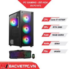 PC GAMING - ĐỒ HỌA INTEL I7-10700F | RAM 16GB | RTX 2060 | SSD240G