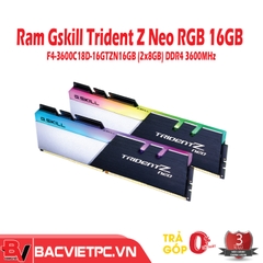 Ram Desktop Gskill Trident Z Neo RGB (F4-3600C18D-16GTZN)16GB (2x8GB) DDR4 3600MHz