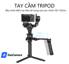 Tay cầm CNC Uurig hỗ trợ quay video có giá gắn đèn,mic kiêm sạc điện thoại không dây