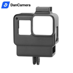 Khung vlog gắn mic, đèn LED cho gopro 5,6,7 Black