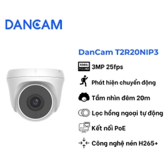 Camera IP PoE trong nhà DanCam T2R20NIP3| Camera Phát Hiện chuyển động, quan sát Ban Đêm, Giám Sát An Ninh Gia Đình