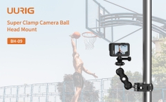 Phụ kiện insta360/Gopro kẹp baga, ghi đông Uurig bằng nhôm CNC siêu chắc