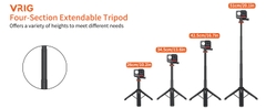 Tripod Urrig 51cm TP-08  + kẹp điện thoại ST-09