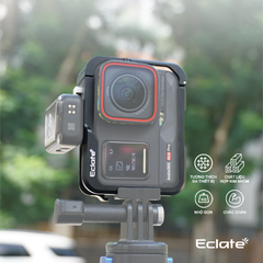 Khung camera cage Eclaté |Hợp Kim Nhôm| dành cho Insta360 ACE PRO | Hỗ trợ quay dọc