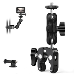 Phụ kiện insta360/Gopro kẹp baga, ghi đông Uurig bằng nhôm CNC siêu chắc