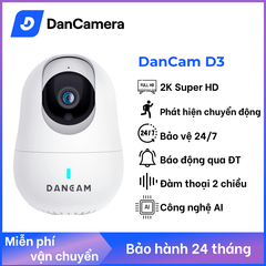 camera IP wifi DanCam D3 pro 5MP supper HD 2k Camera Phát Hiện chuyển động, quan sát Ban Đêm, Giám Sát An Ninh Gia Đình, Camera Wifi Không Dây