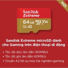 Thẻ nhớ Sandisk Extreme chính hãng tốc độ đọc, ghi cao | Chuyên dụng cho camera hành động GoPro, Insta360, điện thoại