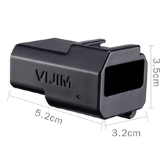Khung vlog gắn mic, đèn LED cho gopro 5,6,7 Black