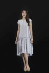 Váy bo tay đuôi tôm nhún bèo nhẹ