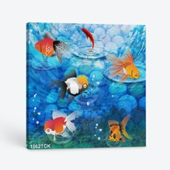 Tranh Đàn cá trong hồ nước 1062TCK