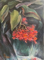Bình hoa đỏ