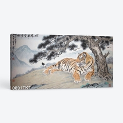 Tranh hổ nằm dưới gốc cây 0891TKT