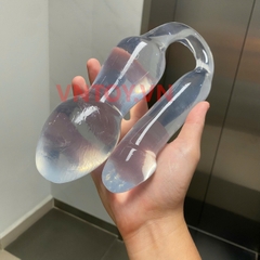Dildo trong suốt hai đầu size lớn kích thích kép sang trọng
