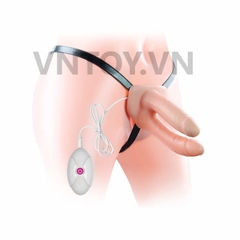 Dương vật giả đeo hông 2 đầu hollow rung 10 chế độ Lovetoy – đồ chơi tình dục cặp đôi