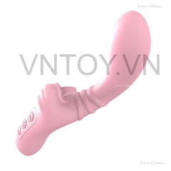 Máy rung tình yêu cong móc âm vật kèm lưỡi liếm điểm G