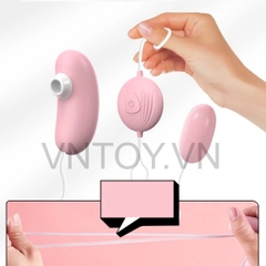 Trứng rung 2 đầu hút bú liếm âm đạo cắm USB kích thích điểm G