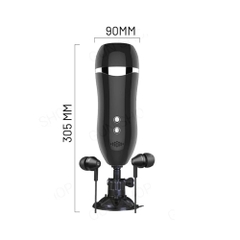 Âm đạo giả dính tường, có rung và rên, dùng sạc - Jiuai Wallmount