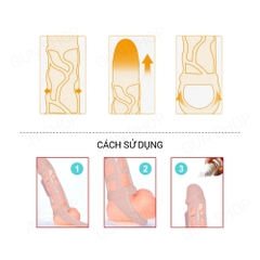Bao cao su đôn dên tăng kích thước Baile - Màu da, lưới dây đeo có rung 16 x 3.5 cm