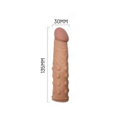 Bao cao su đôn dên tăng kích thước Huan Ai - Gai nổi, 1 inch