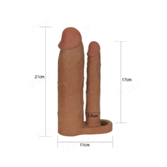 Bao cao su đôn dên tăng kích thước Lovetoy 2 đầu