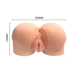 Mông giả có nơ kèm âm đạo & hậu môn silicon trần mềm mịn - Sex Dolls Long Love 1.2kg