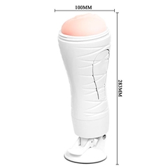 Âm đạo giả dính tường 12 tần số rung, sạc - Crazy Bull White Flora