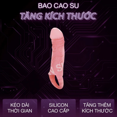 Bao cao su đôn dên tăng kích thước có dây đeo Baile Extension