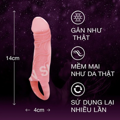 Bao cao su đôn dên tăng kích thước có dây đeo Baile Extension