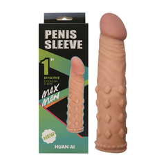 Bao cao su đôn dên tăng kích thước Huan Ai - Gai nổi, 1 inch