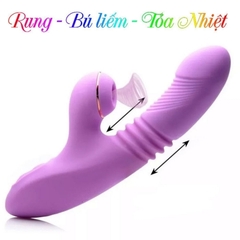 Dương vật giả đa năng rung thụt bú mút sưởi ấm