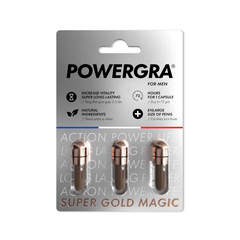 Powergra For Men (Super Gold Magic) - Vỉ 3 viên Viên uống tăng kích thước, kéo dài thời gian