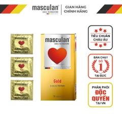 Bao cao su Masculan – Ánh vàng sang trọng – Gold Luxury Edition