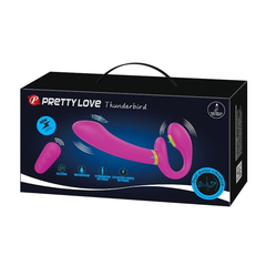 Dương vật giả 2 đầu rung và sốc điện, dùng sạc - Pretty Love Thunderbird