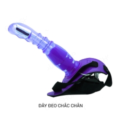 Dương vật giả có dây đeo, 10 chế độ rung, dùng pin - Aphrodisia Harness Rabbit Dong 8.5