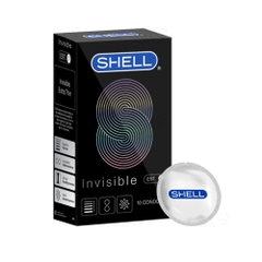 Bao cao su Shell Invisible - Siêu mỏng, chống tuột, kéo dài thời gian - Hộp 10 cái