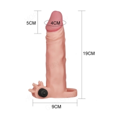 Bao cao su đôn dên tăng kích thước rung mạnh Lovetoy Pleasure X-Tender tăng 2