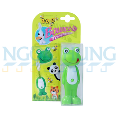 bàn chải đánh răng Bee Bounce- up hình ếch xanh